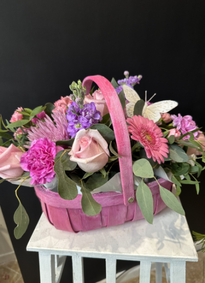 Baby Girl Basket - Celebrate new beginnings with our 'Baby Girl Basket' from Octagon Flowers in Bolton.