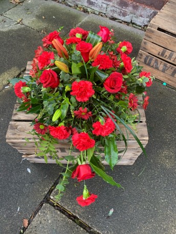 Red Rose & Carnation Teardrop